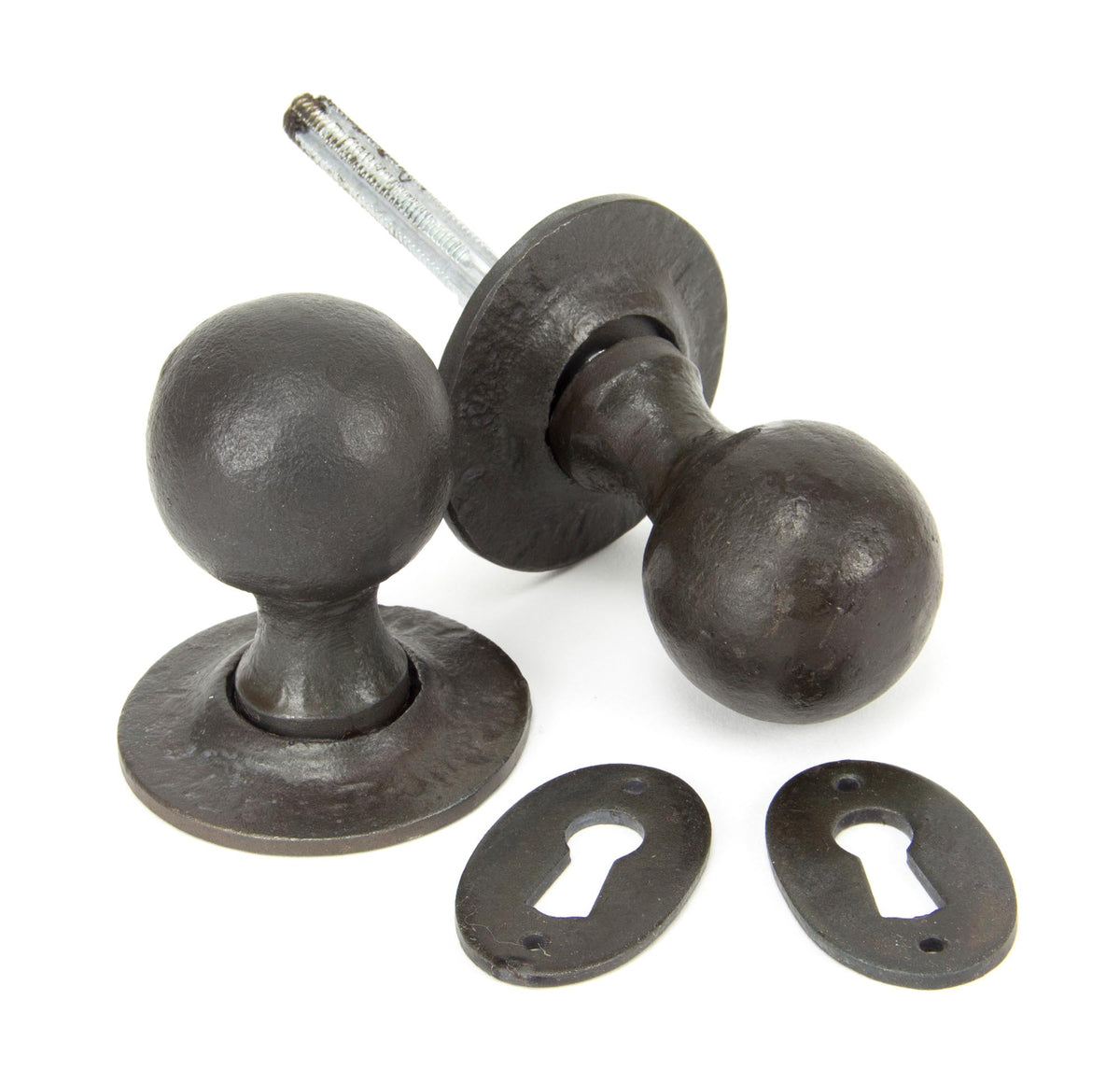 Beeswax Round Mortice/Rim Knob Set