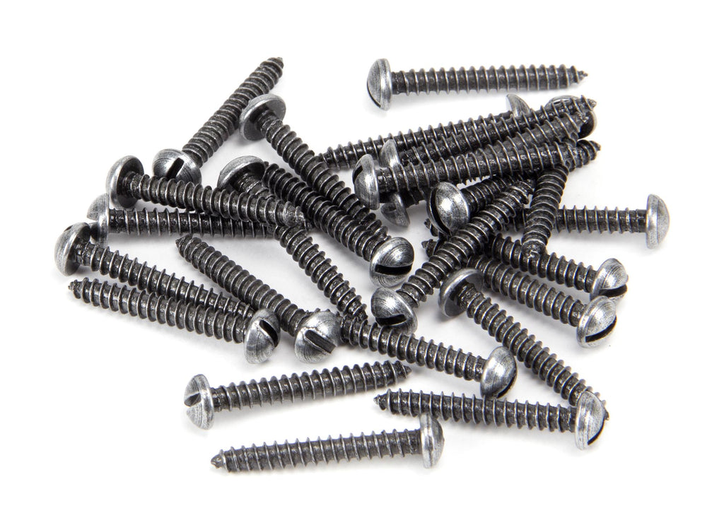 From The Anvil's Pewter Patina Round Head Screws (25)