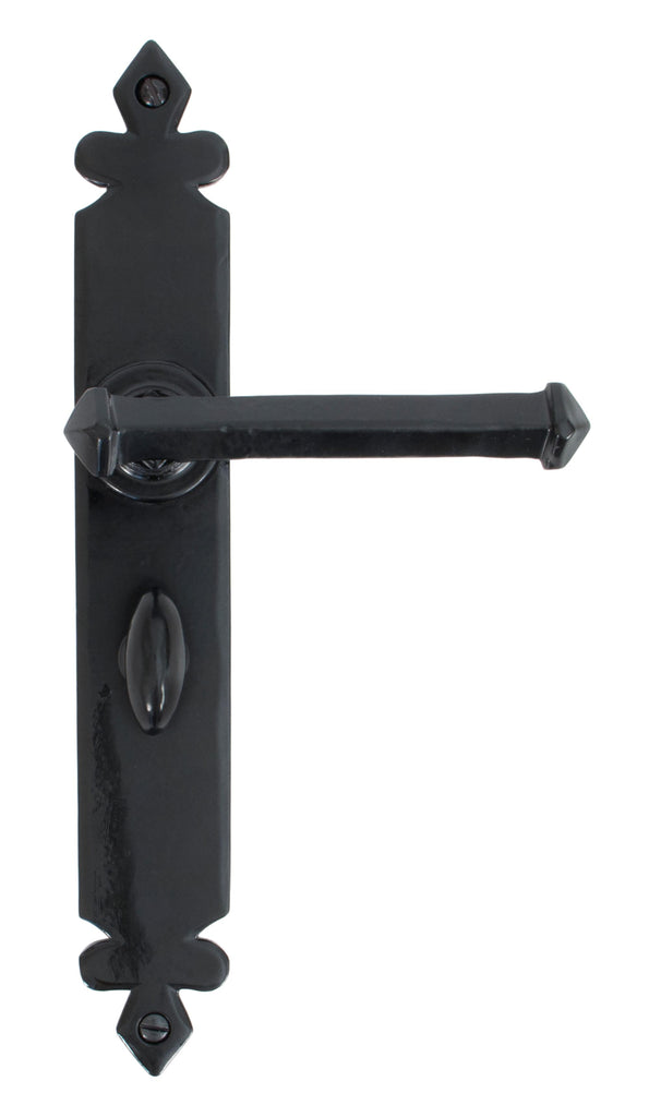 From The Anvil's Black Tudor Lever Bathroom Set