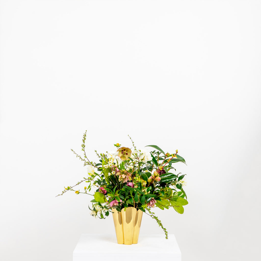 From The Anvil's Smooth Brass Flora Pot
