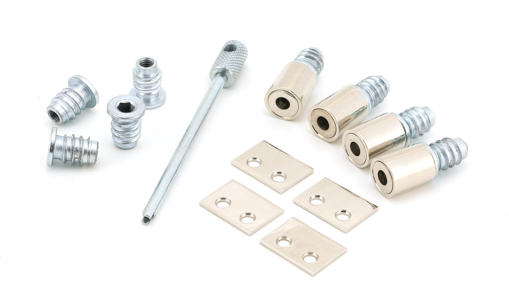 From The Anvil's Polished Nickel Secure Stops (Pack of 4)