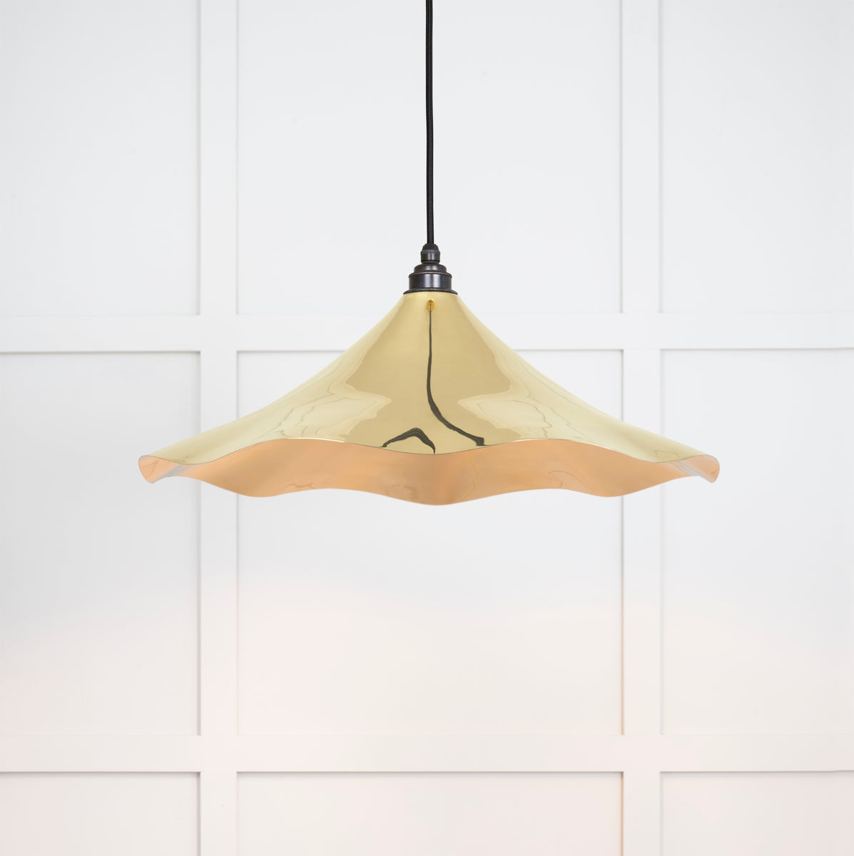 Smooth Brass Flora Pendant