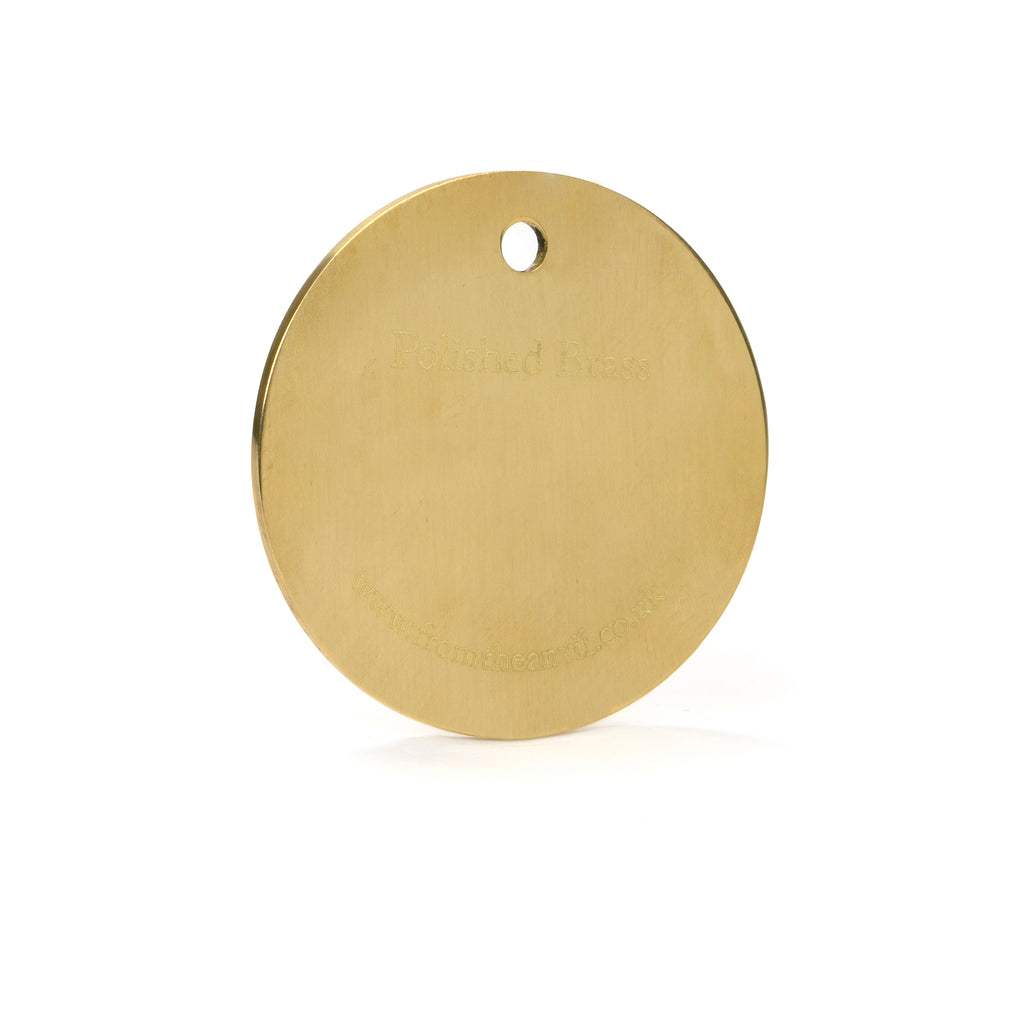 White background image of From The Anvil's Polished Brass finish swatch