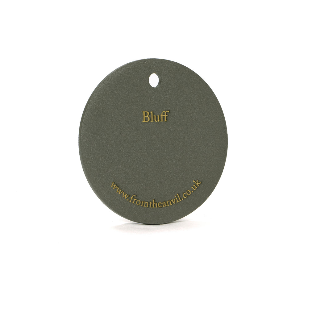 White background image of From The Anvil's Bluff finish swatch