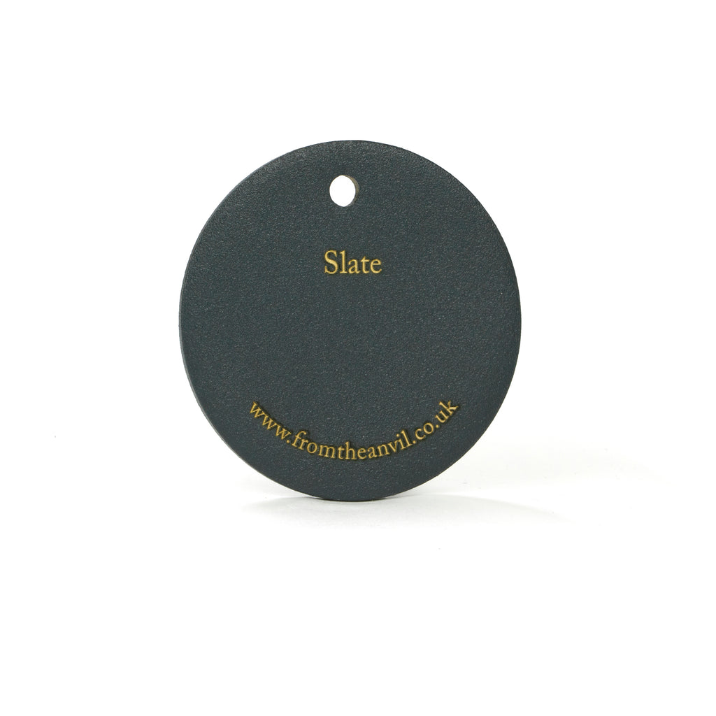 White background image of From The Anvil's Slate finish swatch