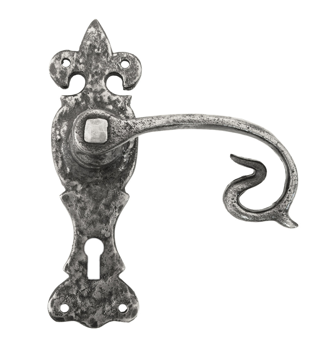 Black Curly Lever Lock Set