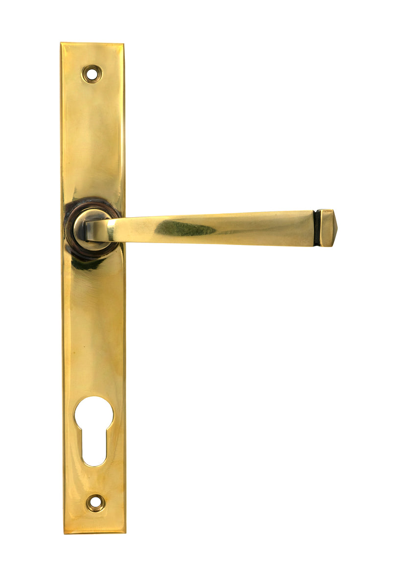 Aged Brass Avon Slimline Lever Espag. Lock Set