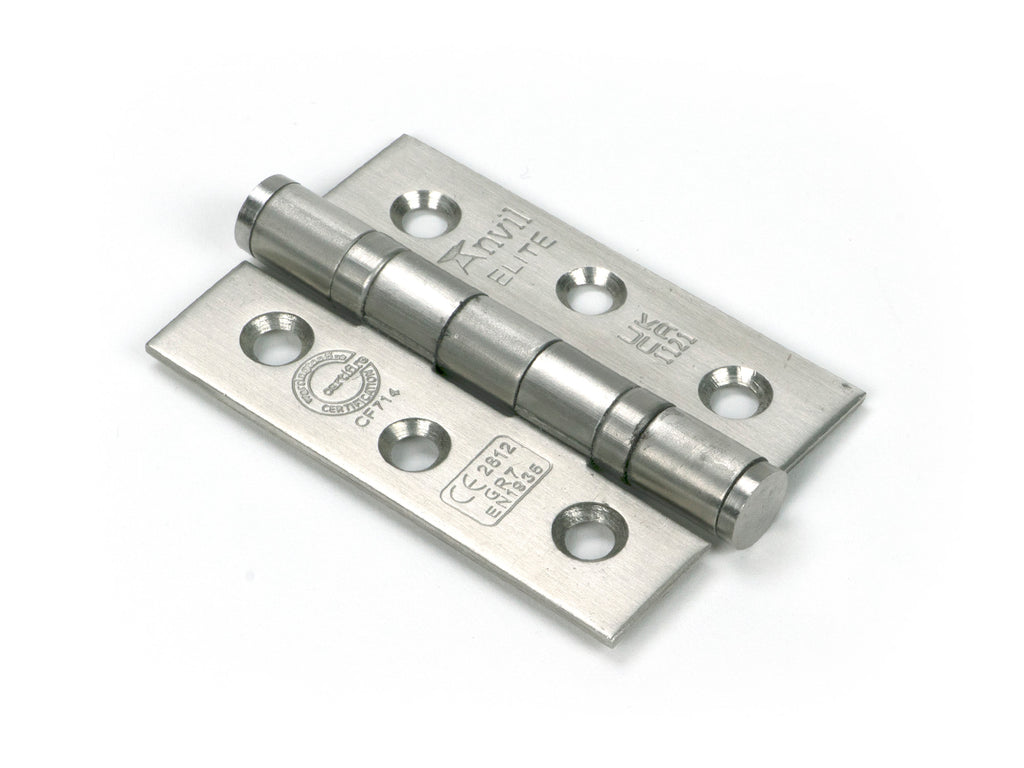 From The Anvil's Satin Stainless Steel Ball Bearing Butt Hinge (pair) SS