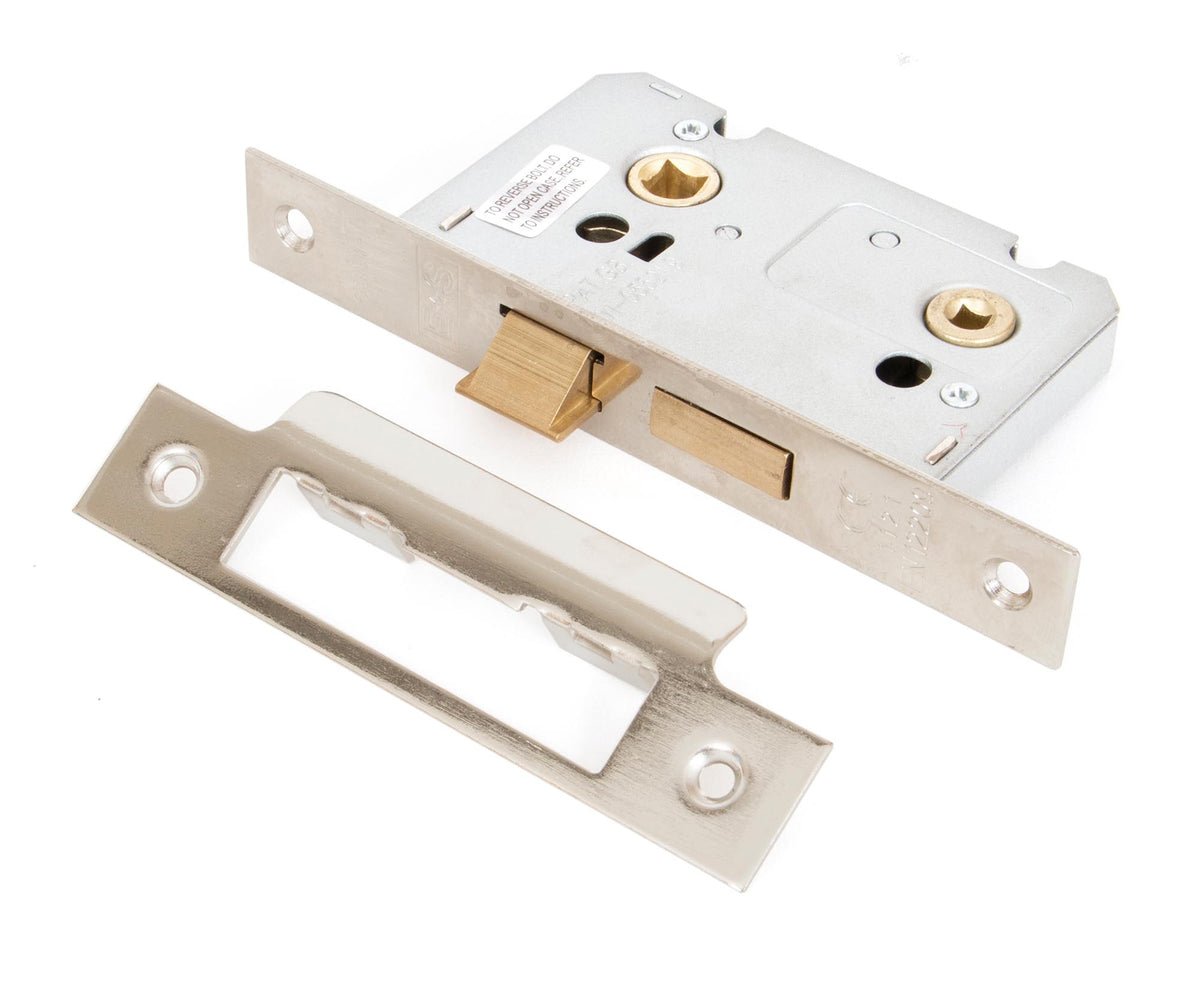 Black 2½" Bathroom Mortice Lock