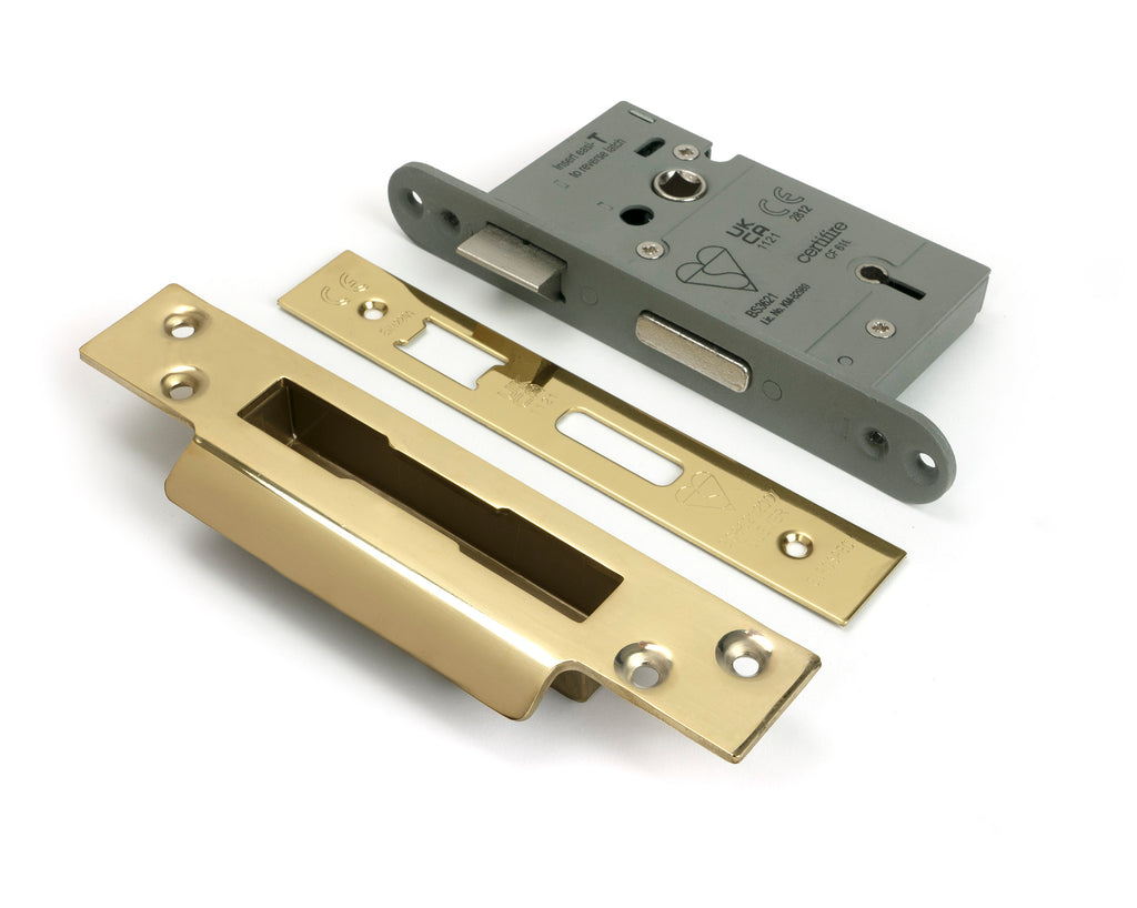From The Anvil's PVD Brass 5 Lever BS Sash Lock