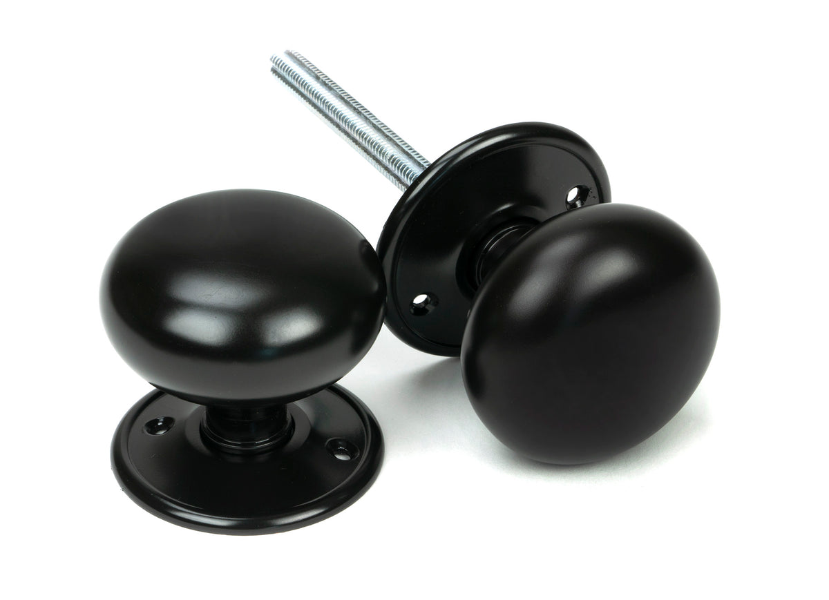 Aged Bronze 57mm Mushroom Mortice/Rim Knob Set