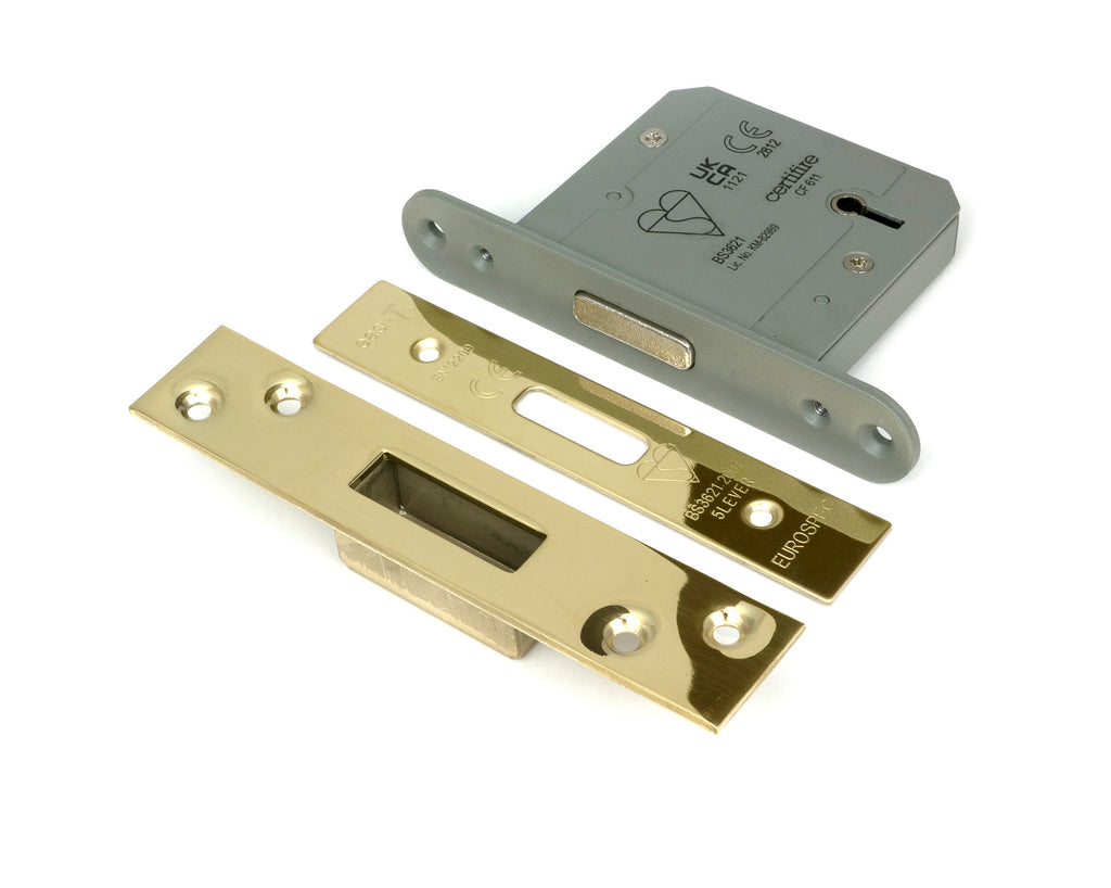 From The Anvil's PVD Brass BS 5 Lever Deadlock KD