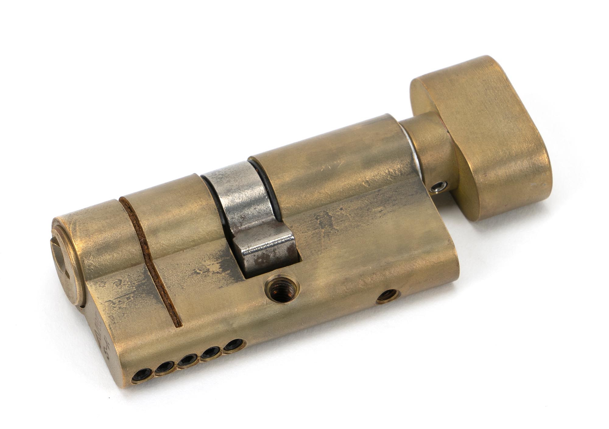Aged Brass 30/30 5pin Euro Cylinder/Thumbturn KA