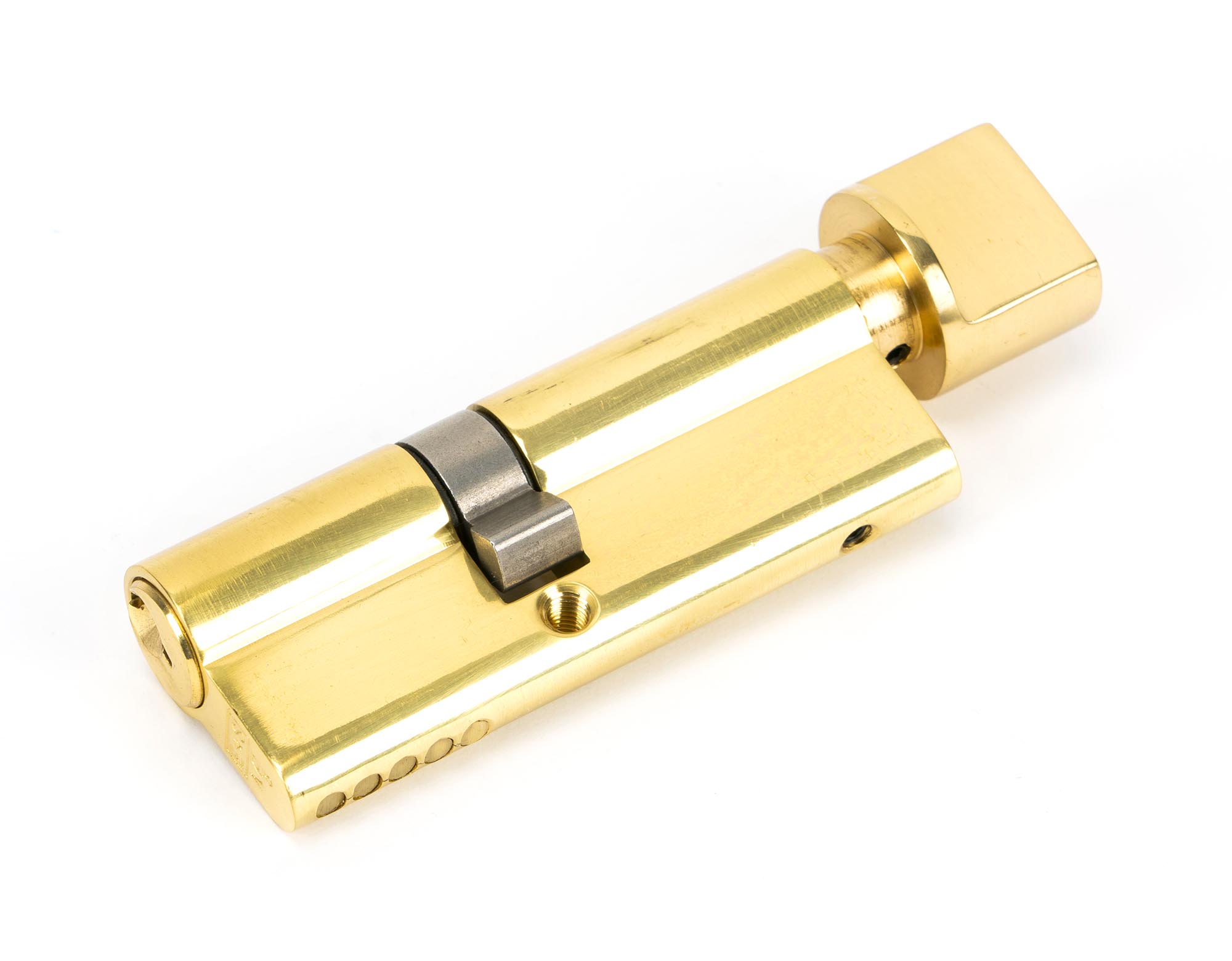 FTA 46263 LACQUERED BRASS 35/45T 5PIN EURO CYLINDER/THUMBTURN