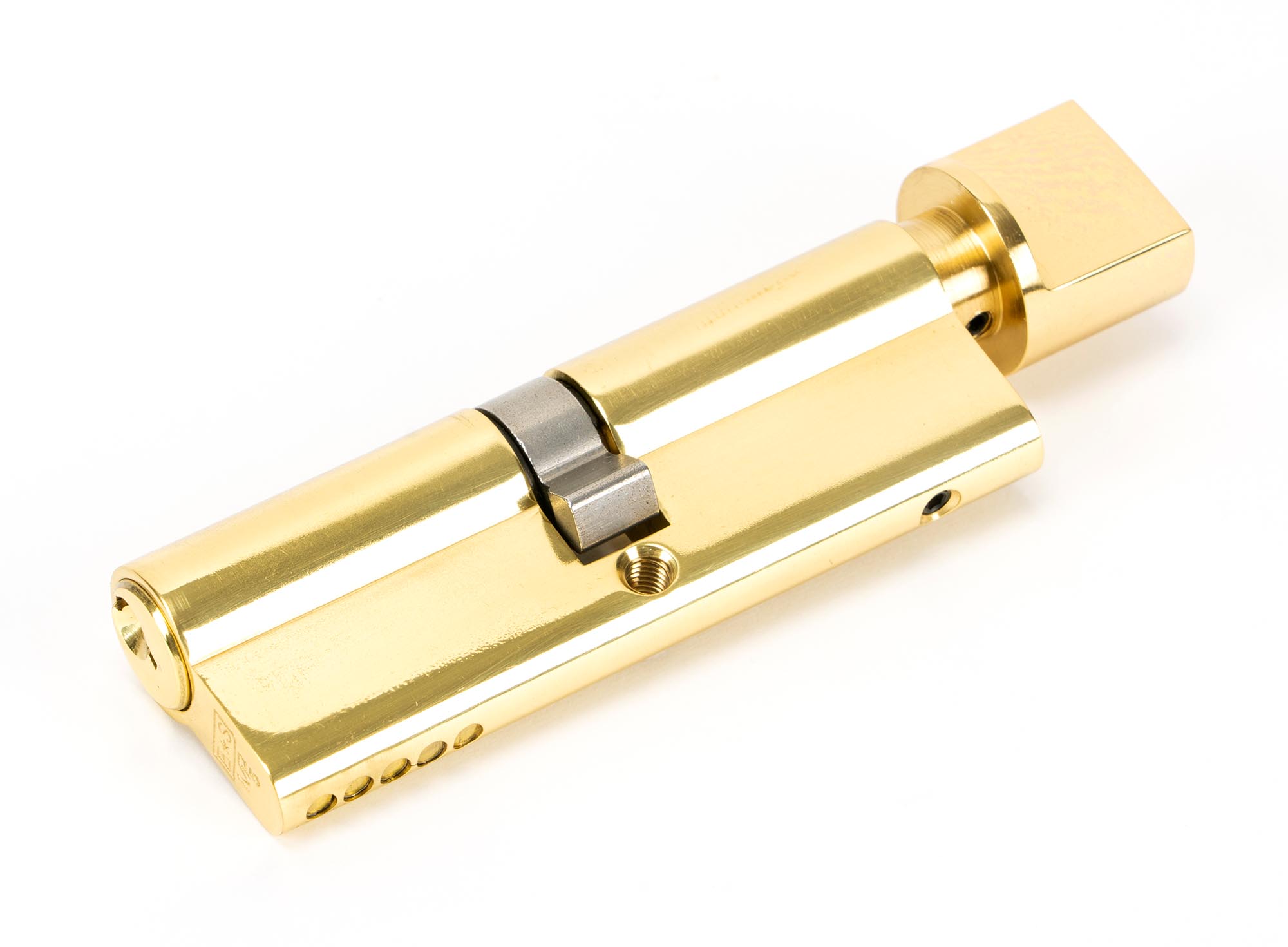 FTA 46266 LACQUERED BRASS 45/45 5PIN EURO CYLINDER/THUMBTURN