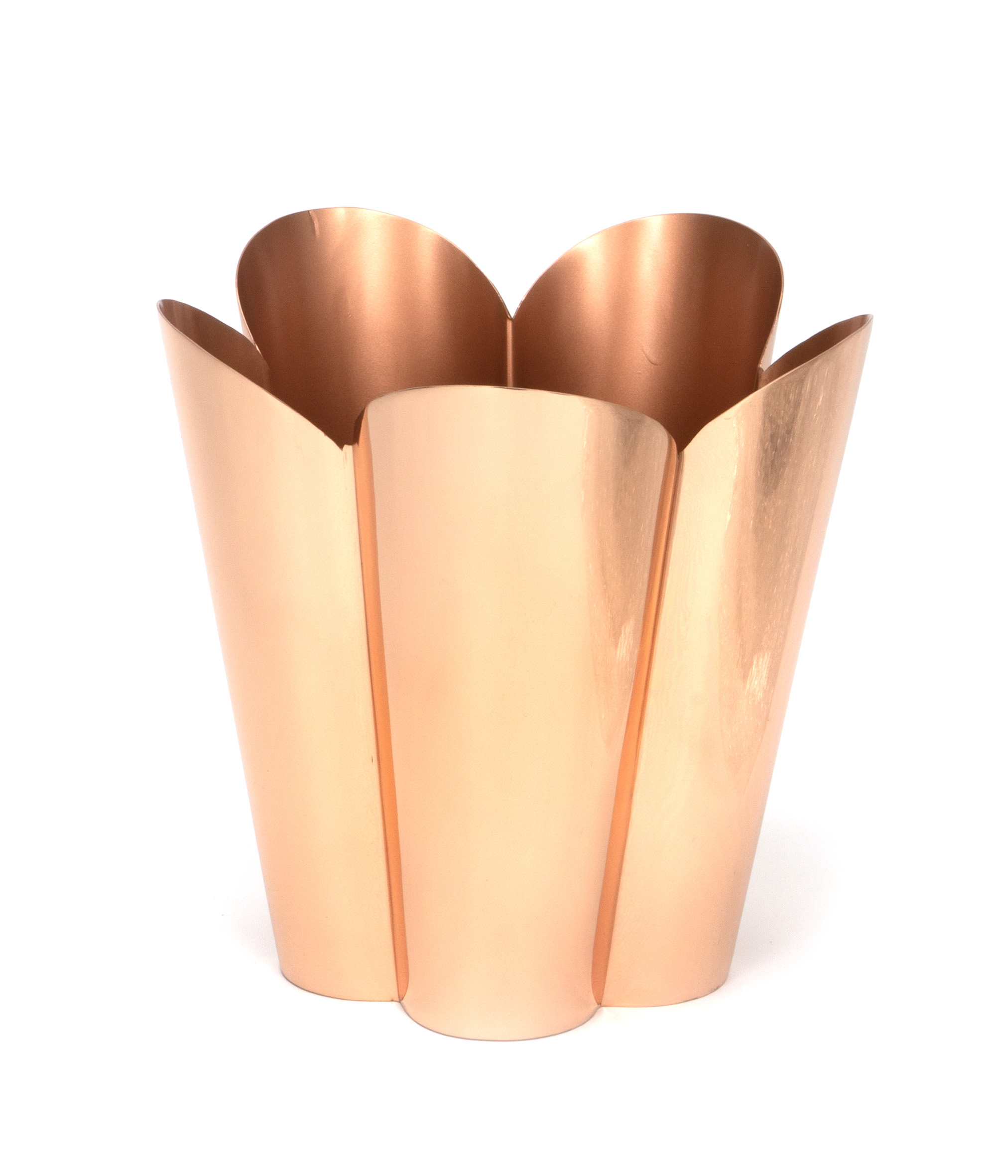Smooth Copper Flora Pot - Large
