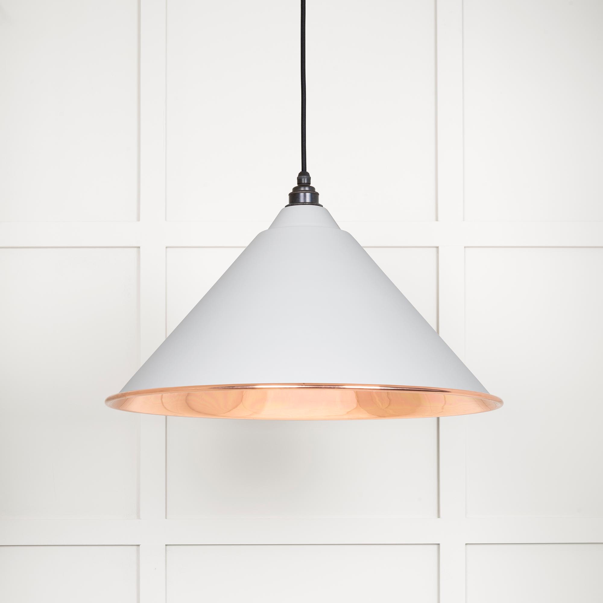 Smooth Copper Hockley Pendant in Flock