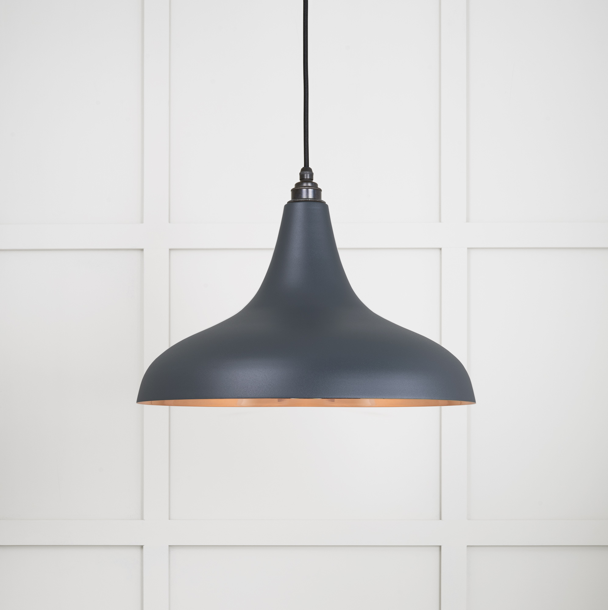 Smooth Copper Frankley Pendant in Soot