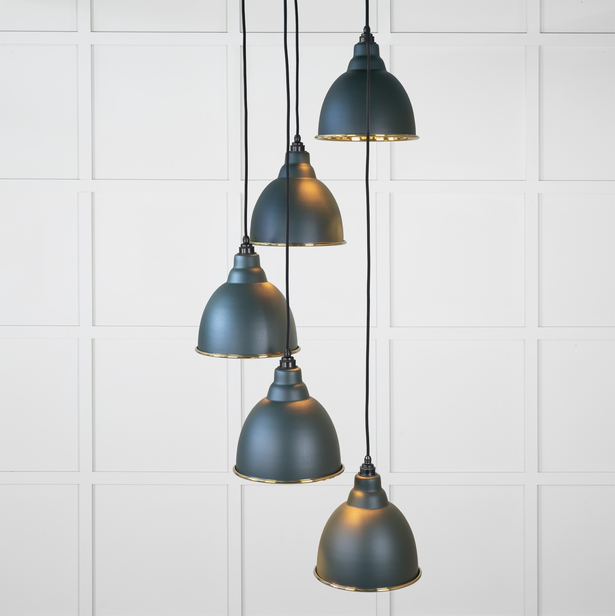 Smooth Brass Brindley Cluster Pendant in Dingle