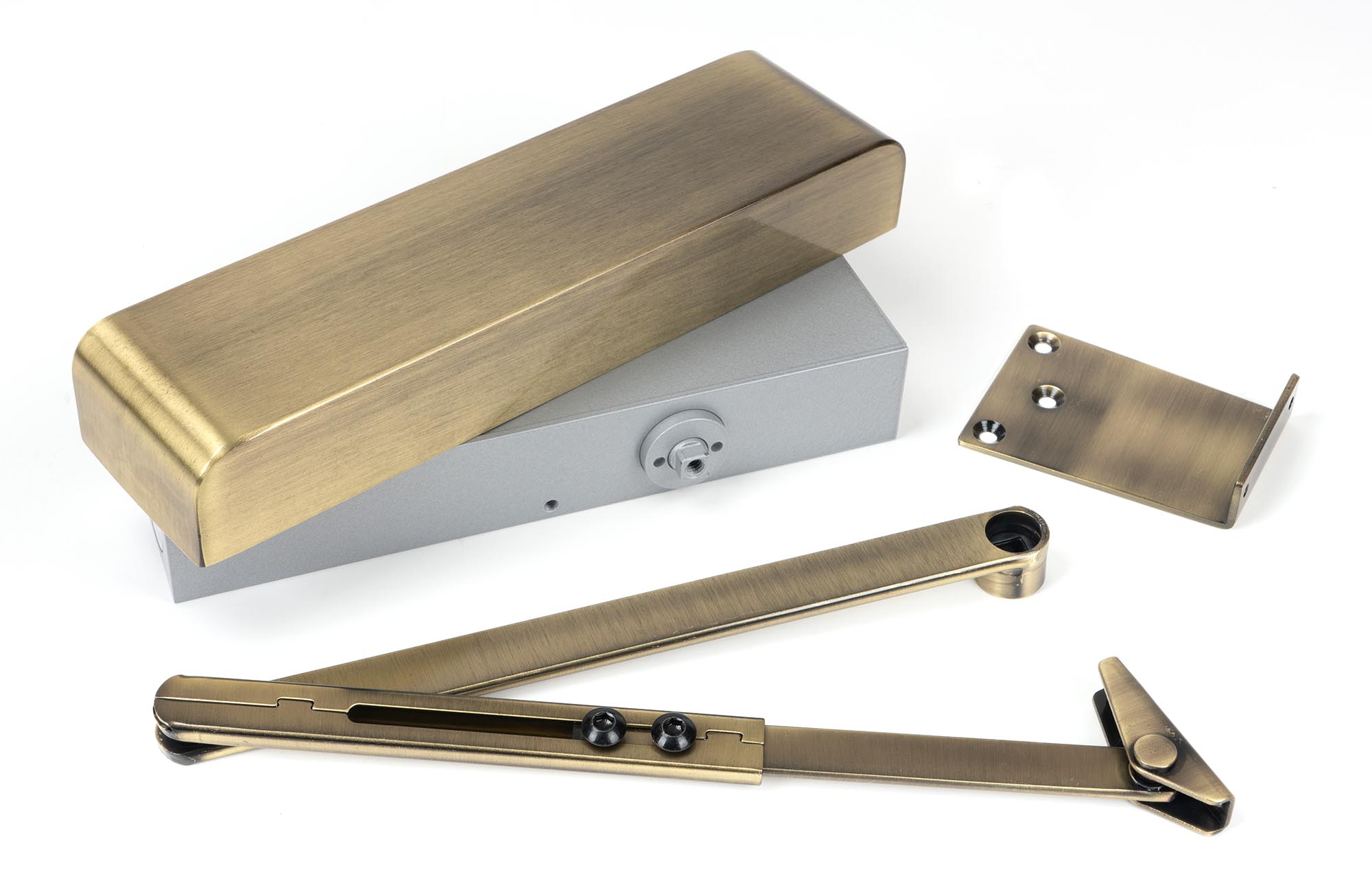 Aged Brass Size 2-5 Door Closer & Cover