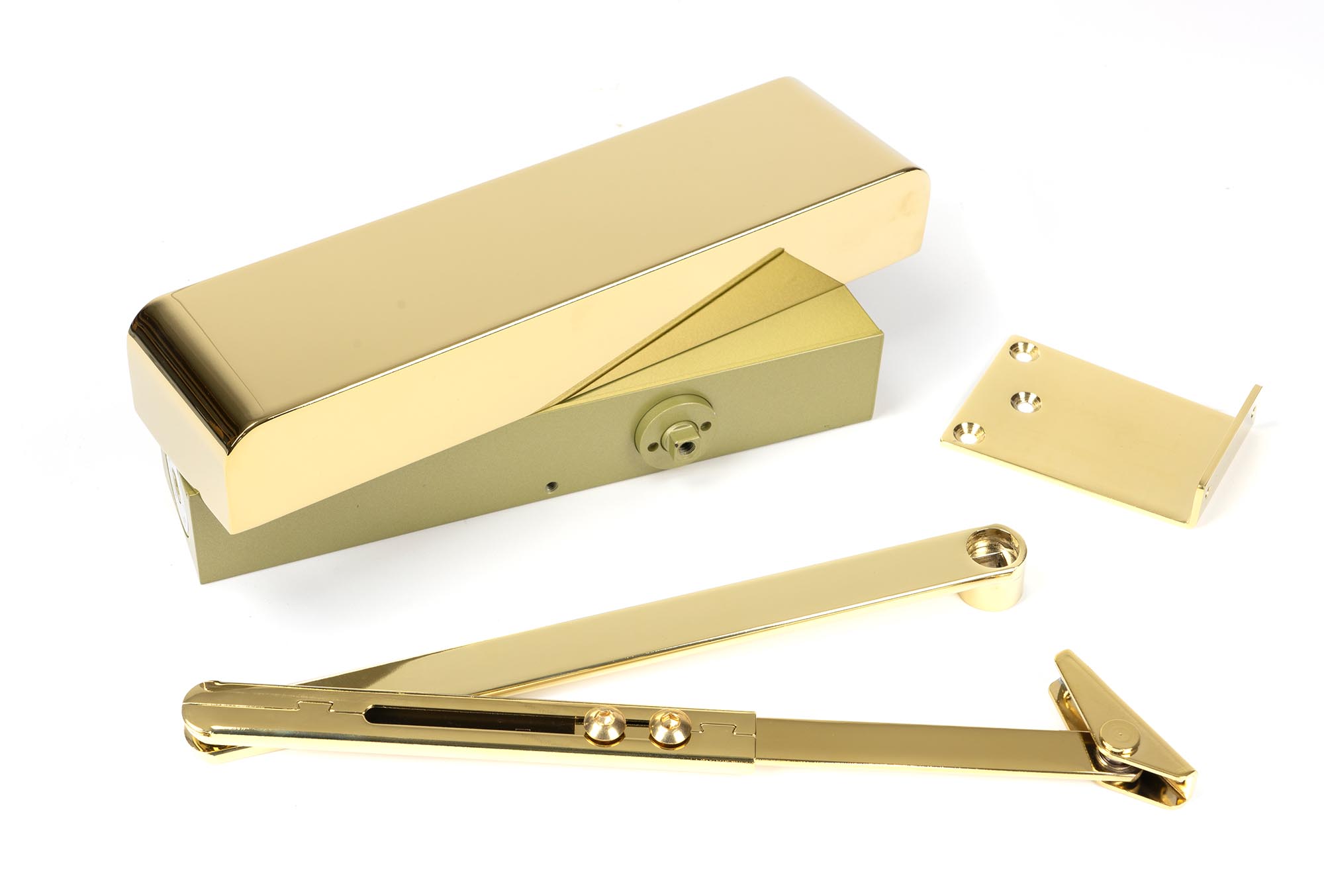 Polished Brass Size 2-5 Door Closer & Cover