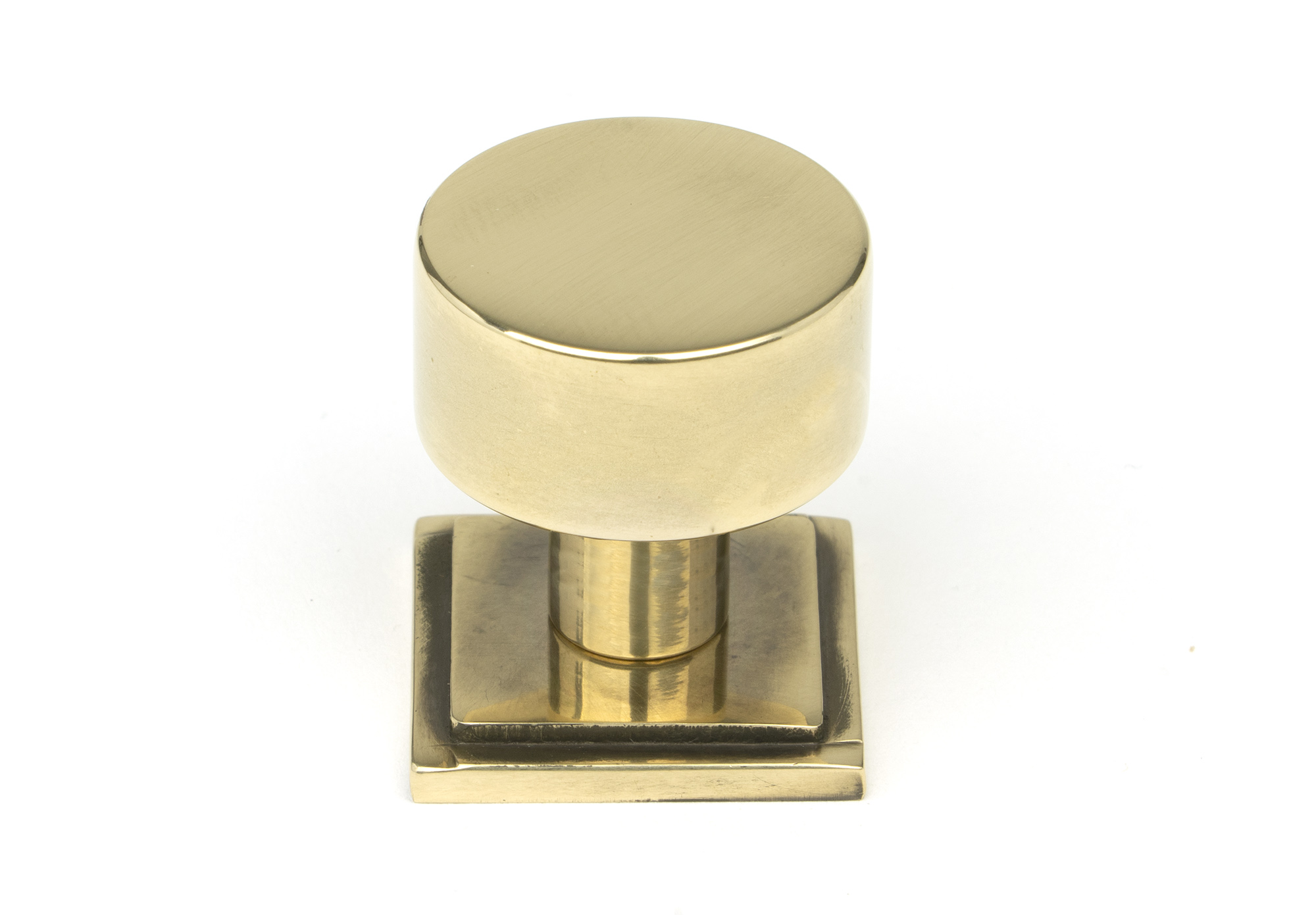 Aged Brass Kelso Cabinet Knob - 25mm (Square)