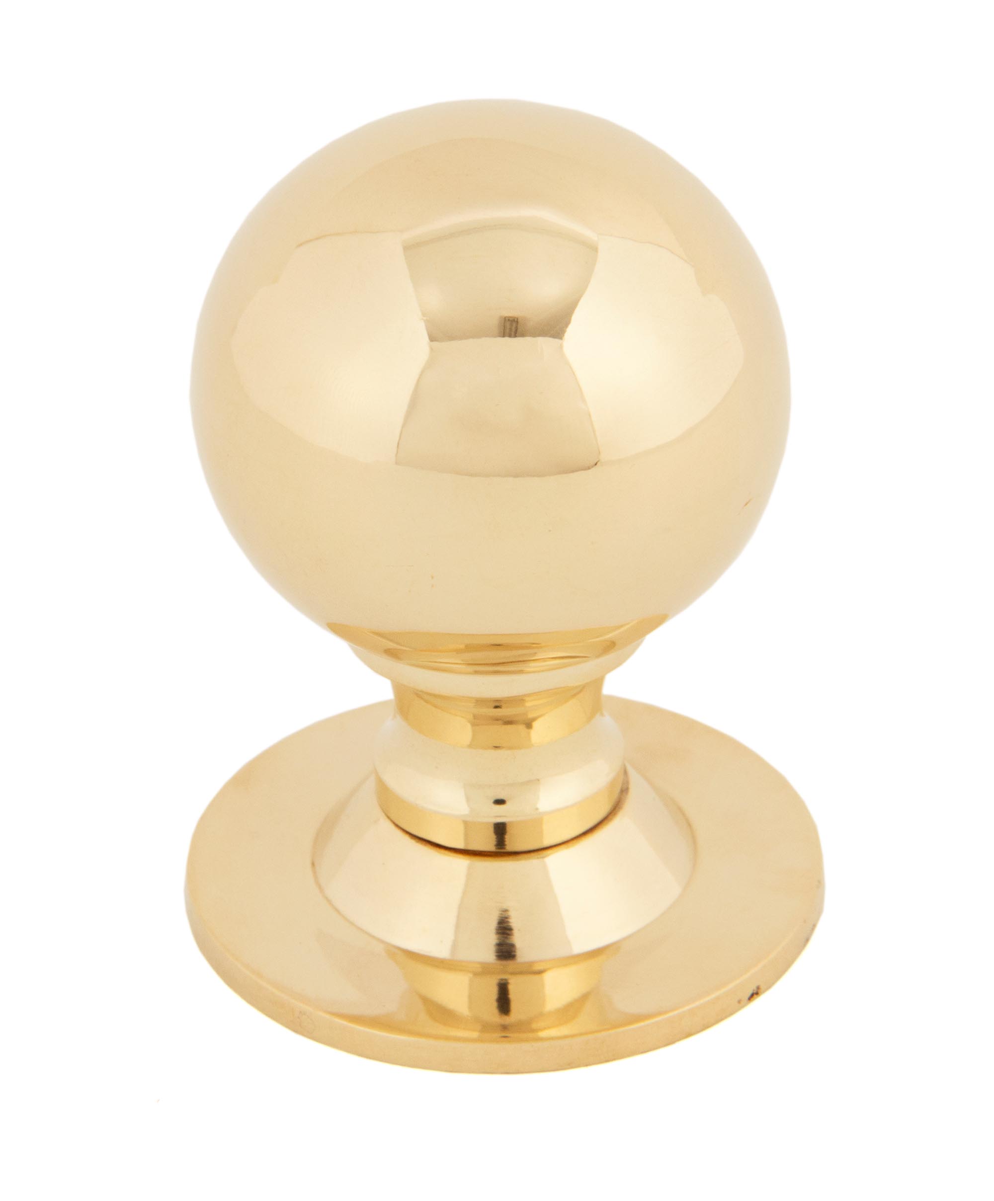 Polished Brass Ball Cabinet Knob 39mm