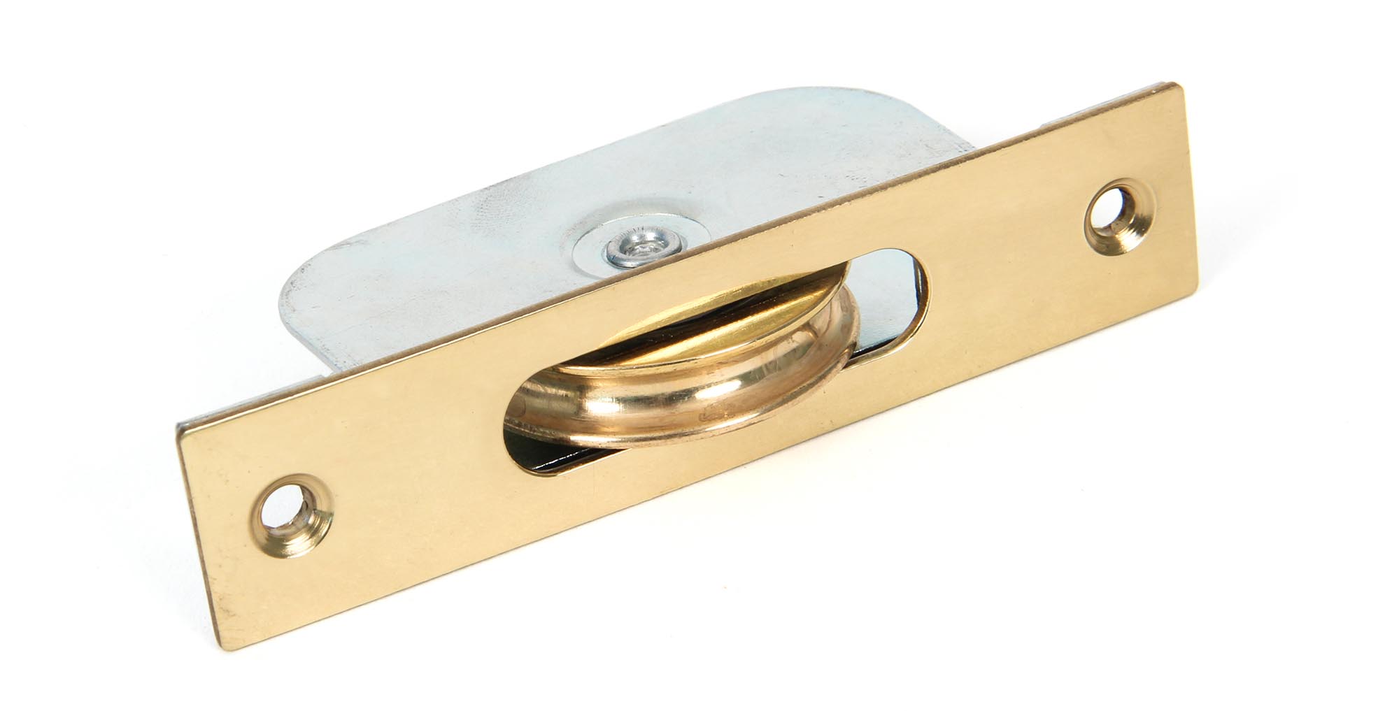 FTA 83891 LACQUERED BRASS SQUARE ENDED SASH PULLEY 75KG