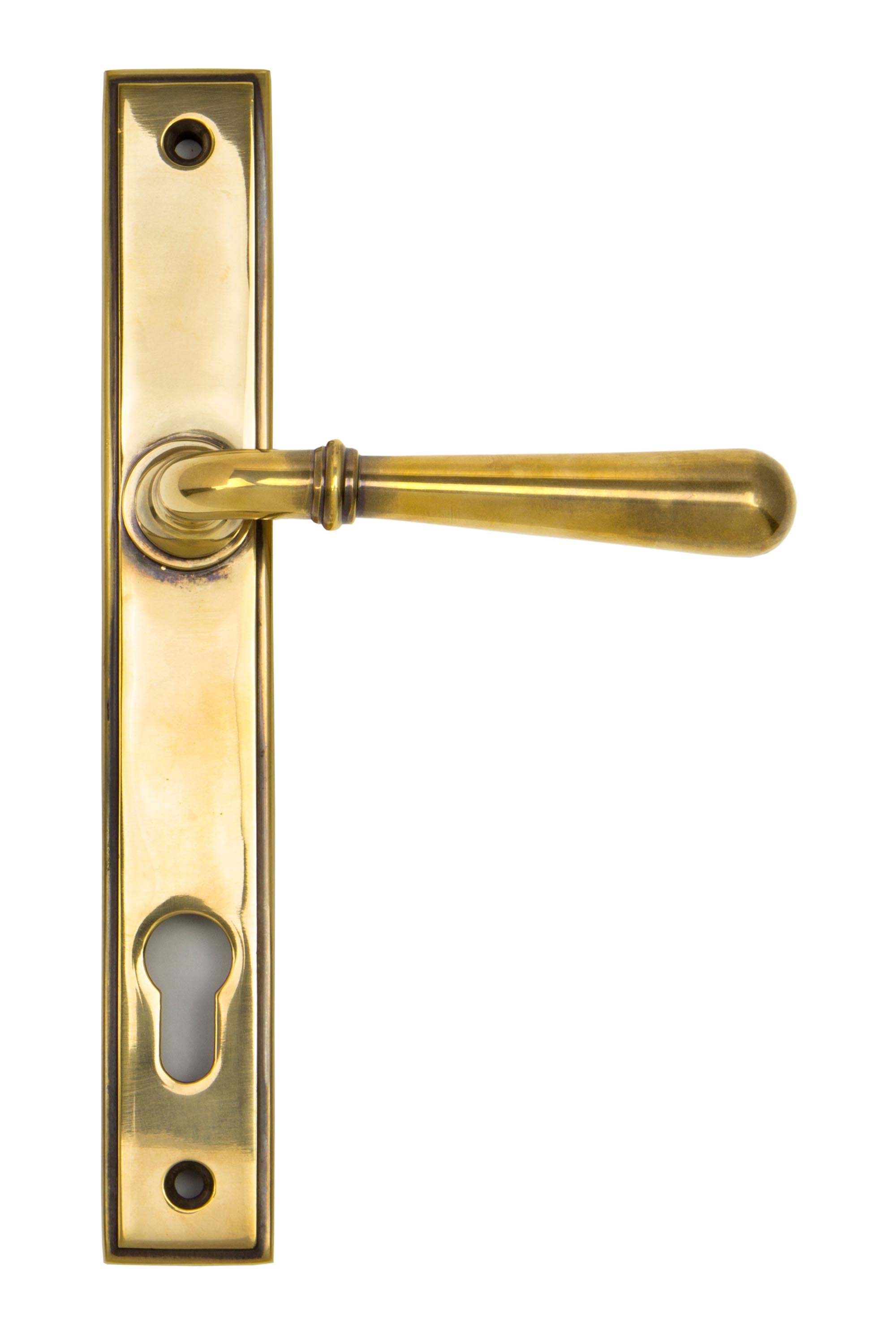 Aged Brass Newbury Slimline Lever Espag. Lock Set